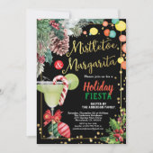 Kerstfeest Mistletoe en Margarita cocktail Kaart (Voorkant)