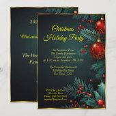 Kerstfeest Mistletoe rode kerstballen Kaart (Voorkant / Achterkant)