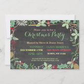 Kerstfeest Mistletoe Xmas Krijtbord Uitnodigen Kaart (Voorkant)