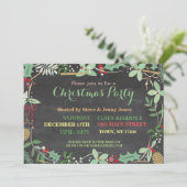 Kerstfeest Mistletoe Xmas Krijtbord Uitnodigen Kaart (Staand voorkant)