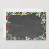 Kerstfeest Mistletoe Xmas Krijtbord Uitnodigen Kaart (Achterkant)