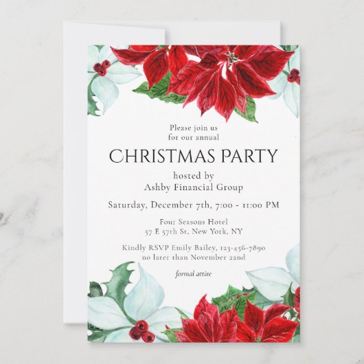 Kerstfeest Modern Corporate Holiday Kaart (Voorkant)