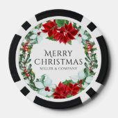 Kerstfeest Modern Corporate Holiday Poker Chips (Achterkant)