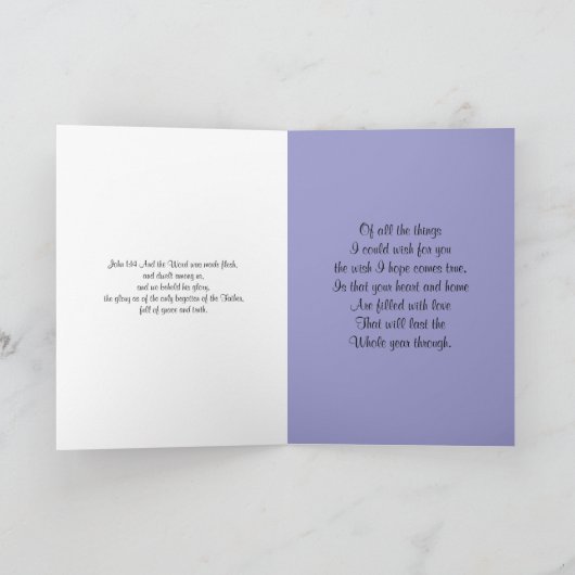 Kerstfeest Modern design blauw Feestdagen Kaart (Binnen)