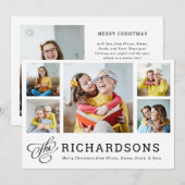 Kerstfeest | Modern multi-fotonet Feestdagenkaart (Voorkant / Achterkant)