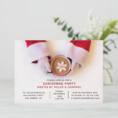 Kerstfeest Modern Santa Corporate Holiday Kaart (Staand voorkant)