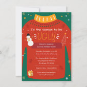 Kerstfeest Modern Ugly Sweater Cowerkers Kaart (Voorkant)