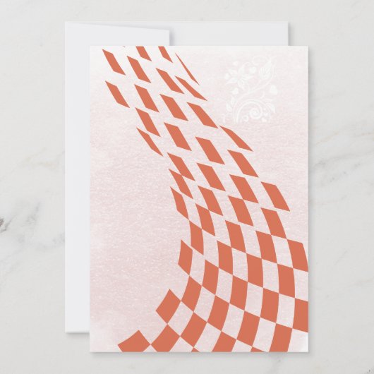 Kerstfeest Moderne boog in het groen Kaart (Achterkant)