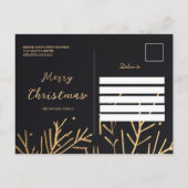 Kerstfeest Moderne Elegante Feestelijke Vakantie Uitnodiging Briefkaart (Achterkant)