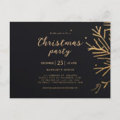 Kerstfeest Moderne Elegante Feestelijke Vakantie Uitnodiging Briefkaart (Voorkant)