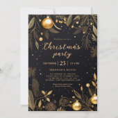 Kerstfeest Moderne Elegante Gouden Vakantie Kaart (Voorkant)