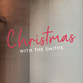 Kerstfeest | Moderne minimalistische familienaam Raamsticker