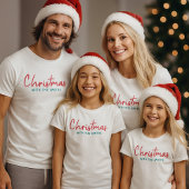 Kerstfeest | Moderne minimalistische familienaam T-shirt