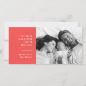 Kerstfeest | Moderne Oranje Rode foto van Stijlvol Feestdagenkaart (Voorkant)