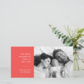 Kerstfeest | Moderne Oranje Rode foto van Stijlvol Feestdagenkaart (Staand voorkant)