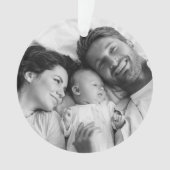 Kerstfeest | Moderne Oranje Rode foto van Stijlvol Ornament (voorkant)