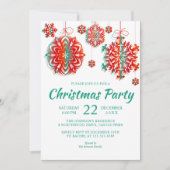 Kerstfeest Moderne Sneeuwvlokken Kaart (Voorkant)