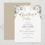 Kerstfeest Moderne warme kerstuitnodiging Kaart (Voorkant / Achterkant)