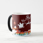 Kerstfeest Mok met een Dorp, Goos en Santa (Voorkant links)