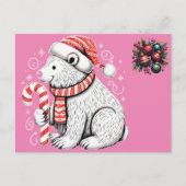 Kerstfeest Mooi Polar Beer Briefkaart (Voorkant)