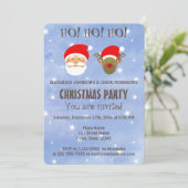 Kerstfeest Mooie Kerstman en Herten Kaart (Staand voorkant)