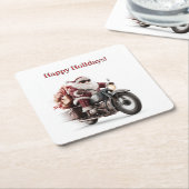 Kerstfeest Motorfiets Starterset voor Sinterklaas Kartonnen Onderzetters (Schuin)