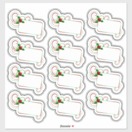 Kerstfeest Naamstickers Sticker