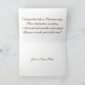 Kerstfeest Natuur Gepersonaliseerd met jouw naam Feestdagen Kaart (Binnen)