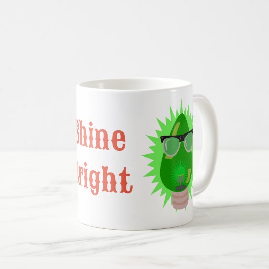 Kerstfeest Nerd Bulb Fun Custom Holiday Joy Koffiemok (Voorkant rechts)