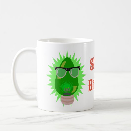Kerstfeest Nerd Bulb Fun Custom Holiday Joy Koffiemok (Links)
