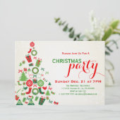 Kerstfeest Nodig de kleurrijke kerstboom uit Kaart (Staand voorkant)