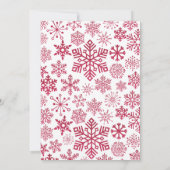 Kerstfeest Nodig Snowflakes Red uit Kaart (Achterkant)