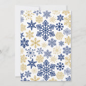 Kerstfeest nodigt chique sneeuwvlokken uit kaart (Achterkant)