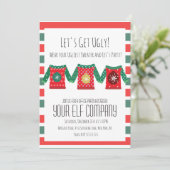 Kerstfeest Oeganda Sweaters Kantoor Company Event Kaart (Staand voorkant)