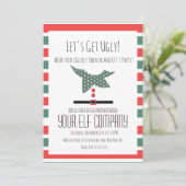 Kerstfeest Oegly Sweater Kantoor Company Event Kaart (Staand voorkant)