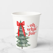 Kerstfeest oh wat leuk papieren bekers (Voorkant)