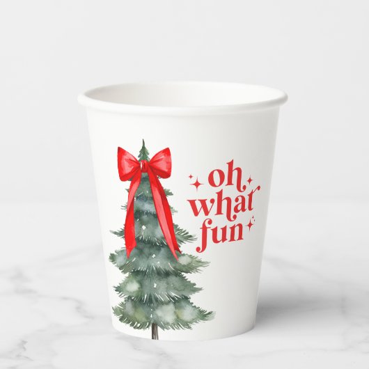 Kerstfeest oh wat leuk papieren bekers (Voorkant)