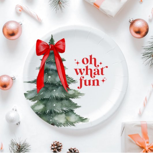 Kerstfeest oh wat leuk papieren bordje