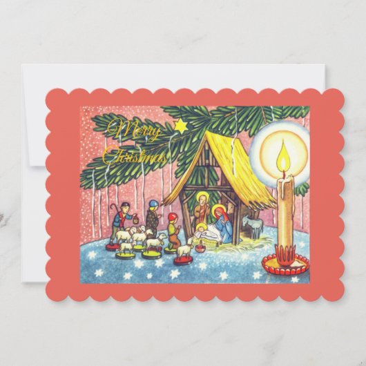 Kerstfeest onder de kerstboom uitnodiging (Voorkant)