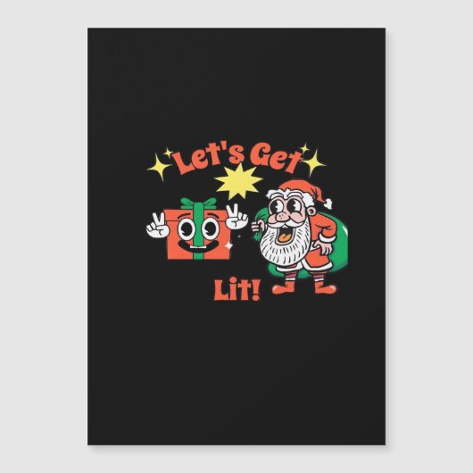 Kerstfeest ontwerp - Let's Get Lit Klassieker (Voorkant)