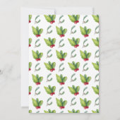 Kerstfeest op de rode en groene winter kaart (Achterkant)