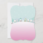 Kerstfeest op de tweede verjaardag Santa Snowman P Kaart (Achterkant)