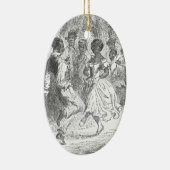 kerstfeest op een Louisiana Estate Keramisch Ornament (Rechts)