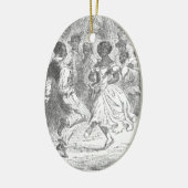 kerstfeest op een Louisiana Estate Keramisch Ornament (Links)