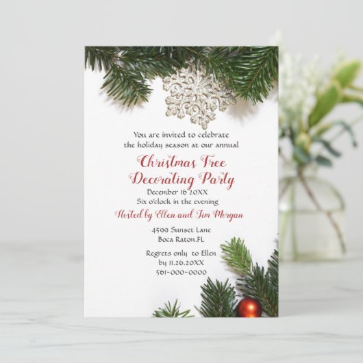 Kerstfeest op feestdag kaart (Staand voorkant)