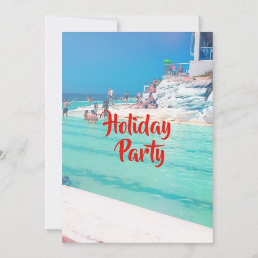 Kerstfeest op feestdag kaart (Achterkant)