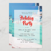 Kerstfeest op feestdag kaart (Voorkant / Achterkant)