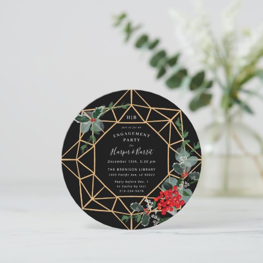 Kerstfeest op feestdag kaart (Staand voorkant)