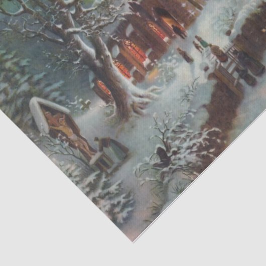  kerstfeest op het platteland, negativiteit schild tissuepapier (Detail)