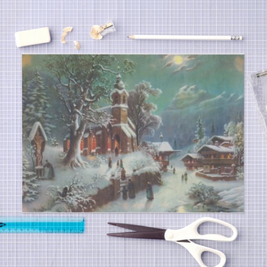  kerstfeest op het platteland, negativiteit schild tissuepapier (Craft)